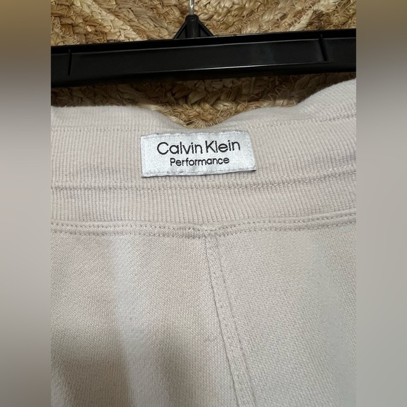Calvin Klein Performance Women's Cream Jogger Sweatpants with Logo, Size small - Picture 2 of 8